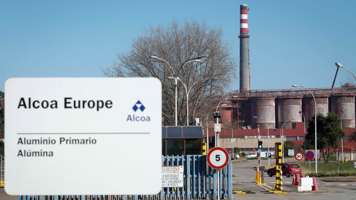 La fábrica de Alcoa en San Cibrao, Lugo, Galicia (España).