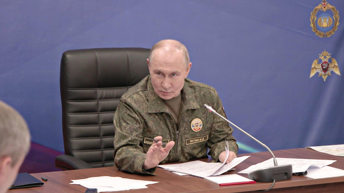 El presidente ruso, Vladímir Putin, con vestimentas militares el pasado 3 de julio.