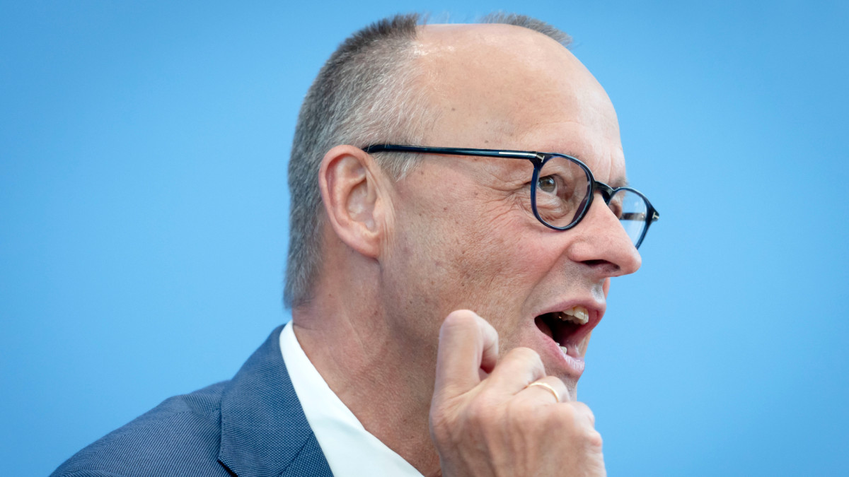 El canciller alemán, Friedrich Merz, en una conferencia de prensa.