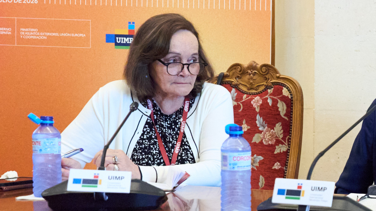 Marta Lagos durante su participación en la cuarta edición del curso España en el Mundo. | Imagen cedida