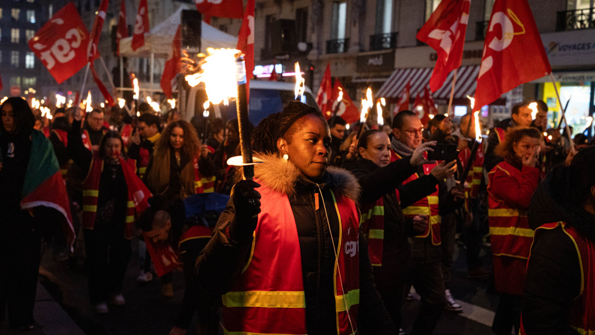 Protestas contra el recorte presupuestario en Francia a 3 de diciembre de 2025. | Telmo Pinto / Zuma Press / Europa Press