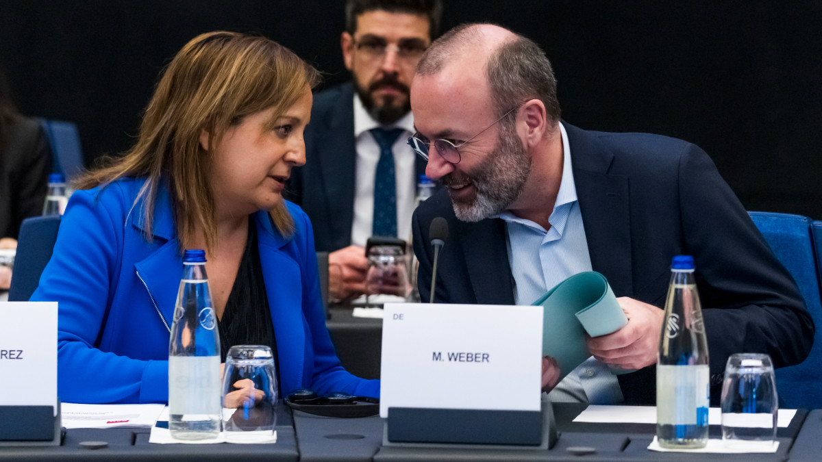 Iratxe García y Manfred Weber presiden, respectivamente, los grupos socialdemócrata y popular en el Parlamento Europeo.
