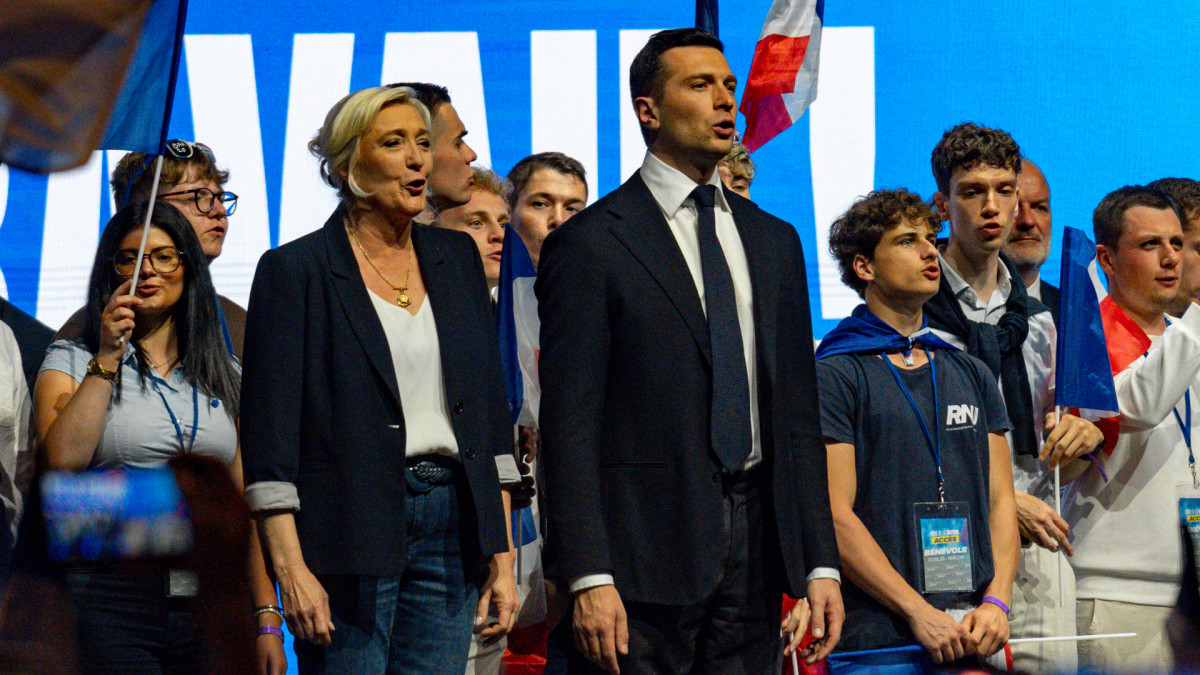 Los líderes de Rassemblement National, Marine Le Pen y Jordan Bardella. | Sandrine Thesillat / Zuma Press / Europa Press