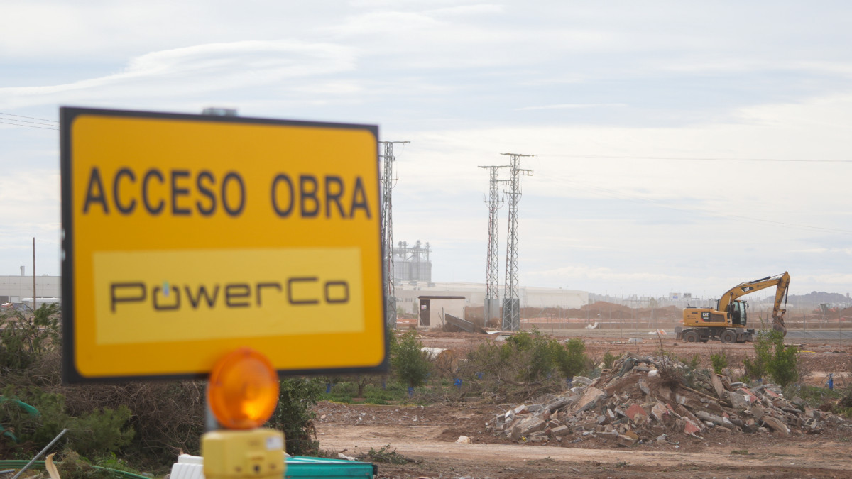 Estado de la obra de la nueva gigafactoría de PowerCo en Sagunto (València) en 2025. | Jorge Gil / Europa Press