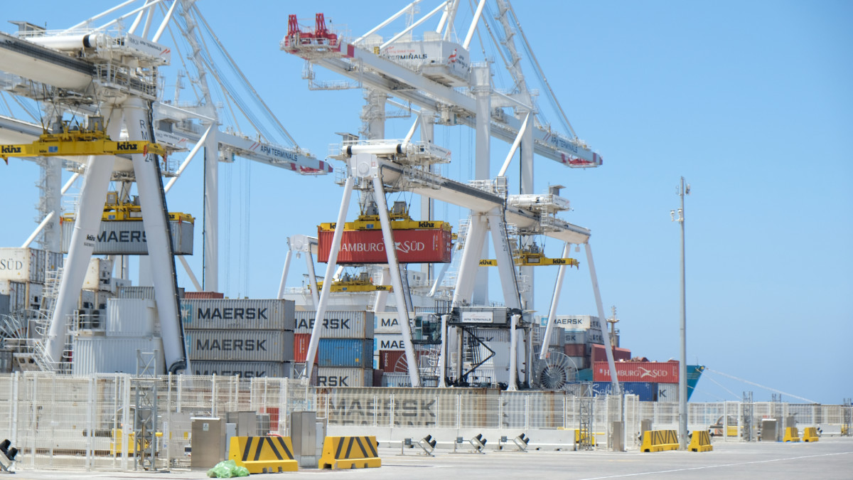 Una terminal del puerto Tánger Med en Marruecos. | Chen Binjie / Zuma Press / Europa Press