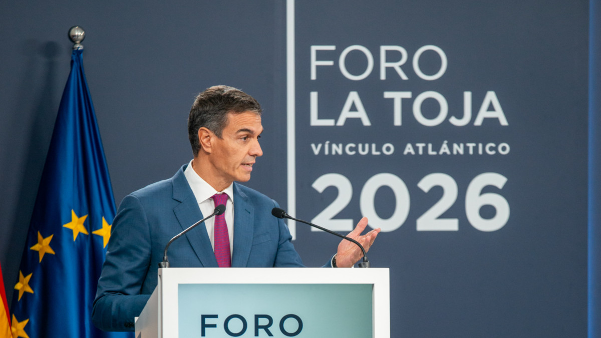El presidente del Gobierno durante la apertura del Foro La Toja 2026. | Foro La Toja