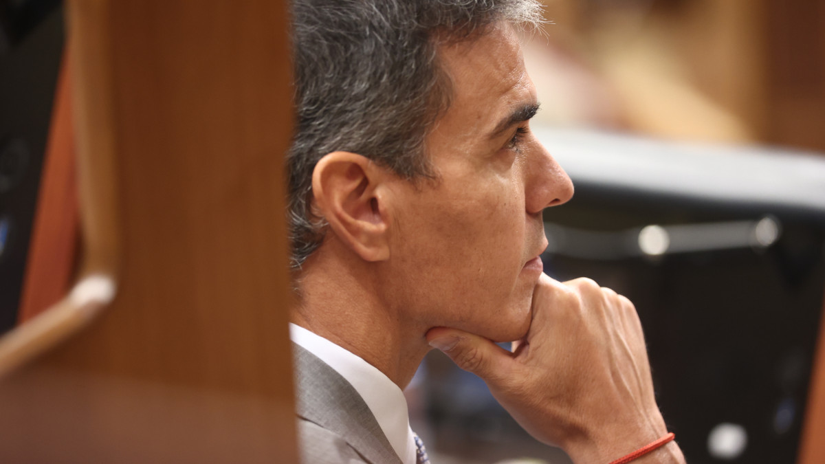 El presidente del Gobierno, Pedro Sánchez, en el Congreso de los Diputados durante la sesión que rechazó los decretos de vivienda. | Eduardo Parra / Europa Press